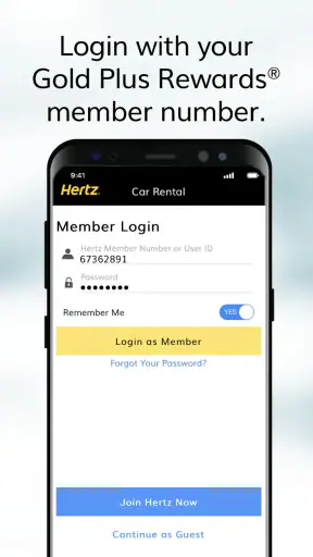 Hertz Car Rentals screenshot