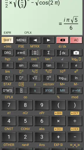 HiPER Scientific Calculator screenshot