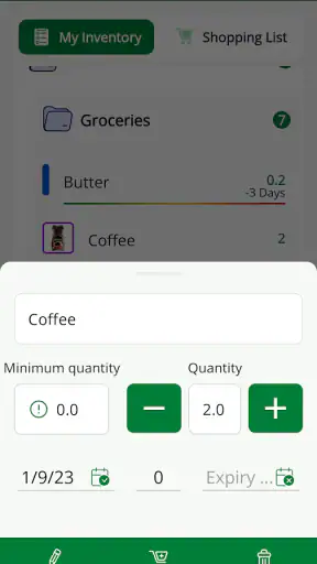 Home Inventory, Food, Shopping screenshot