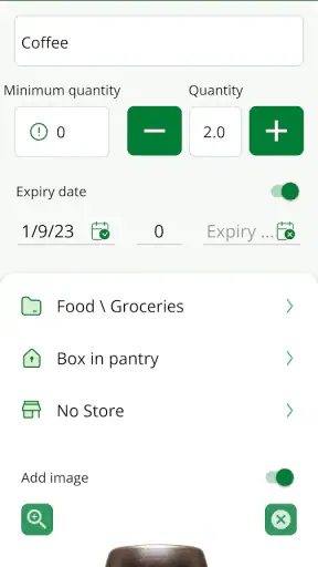 Home Inventory, Food, Shopping screenshot