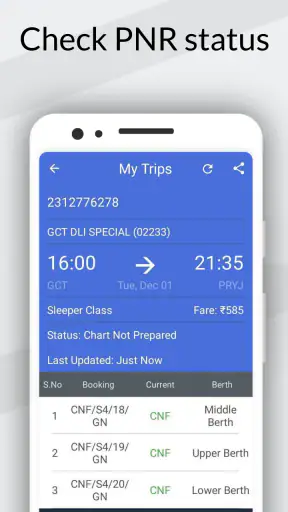 Indian Railway Train IRCTC App screenshot