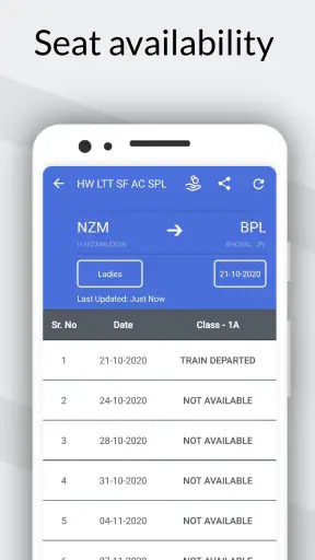 Indian Railway Train IRCTC App screenshot