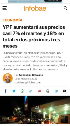 Infobae screenshot