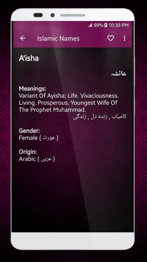 Islamic Names Dictionary screenshot