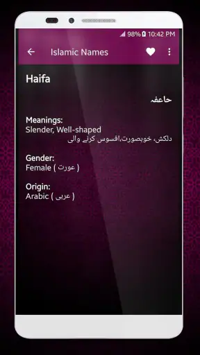 Islamic Names Dictionary screenshot