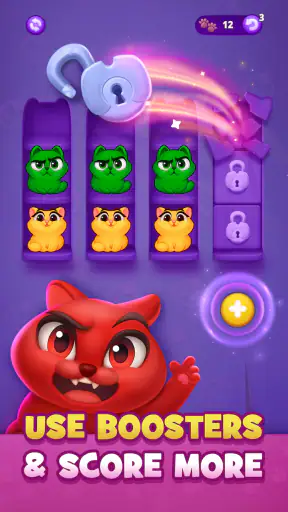 Kitty Sort: Twisted Tails screenshot