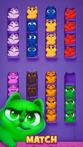 Kitty Sort: Twisted Tails screenshot