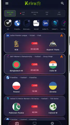 Krira TV : Live Sports screenshot