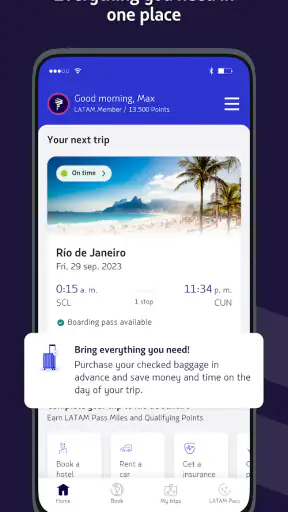 LATAM Airlines screenshot