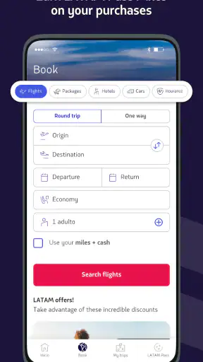 LATAM Airlines screenshot