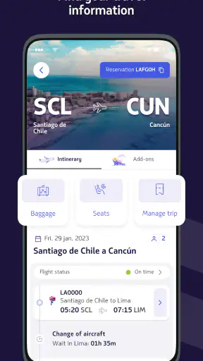 LATAM Airlines screenshot