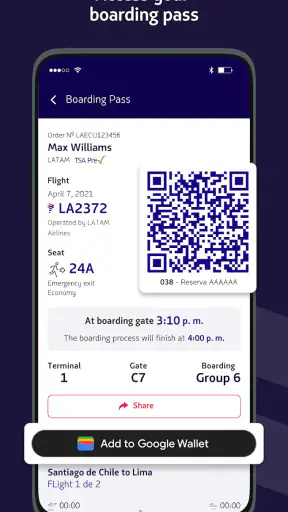 LATAM Airlines screenshot