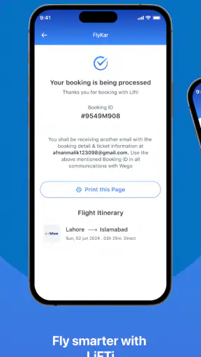 LIFTI Flights Booking screenshot