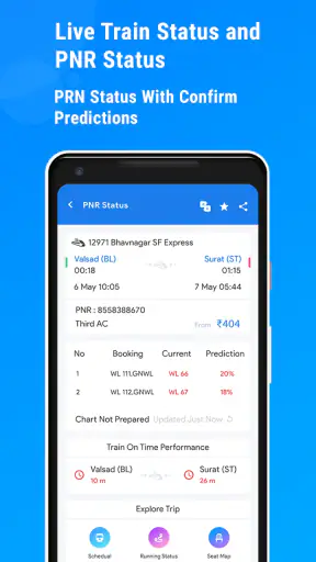 Live Train Status : PNR Status screenshot