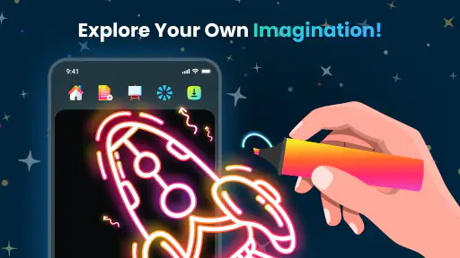 Magic Doodle: Glow Art Drawing screenshot