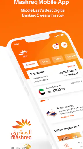 Mashreq UAE - Mobile Banking screenshot
