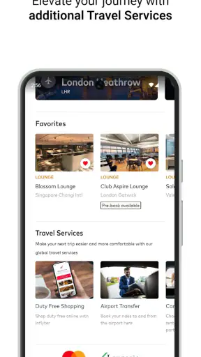 Mastercard Airport Experiences screenshot