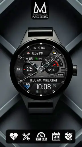 MD335 Hybrid watch face screenshot
