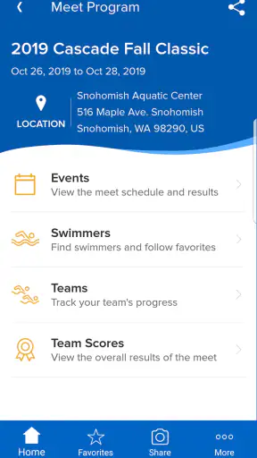 Meet Mobile: Swim screenshot