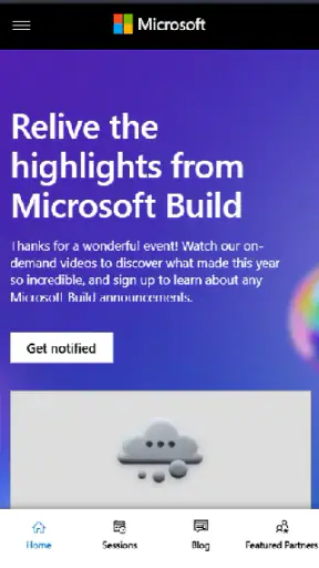 Microsoft Build screenshot