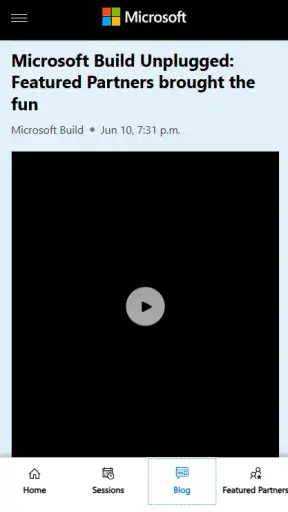 Microsoft Build screenshot