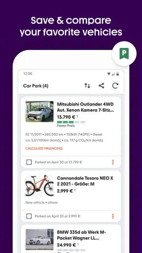 mobile.de - car market screenshot