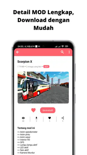 Mod BUSSID Truk Canter Tawakal screenshot