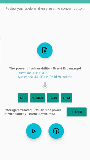 MP3 تحويل الفيديو screenshot