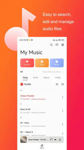 Music screenshot