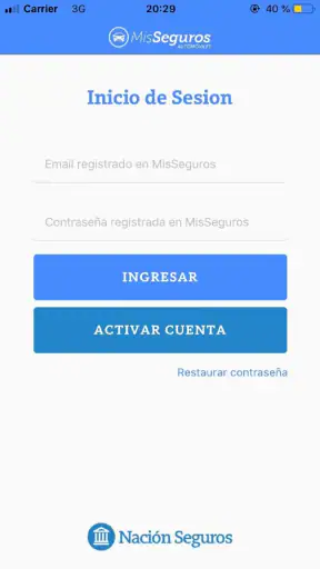 Nación Seguros screenshot