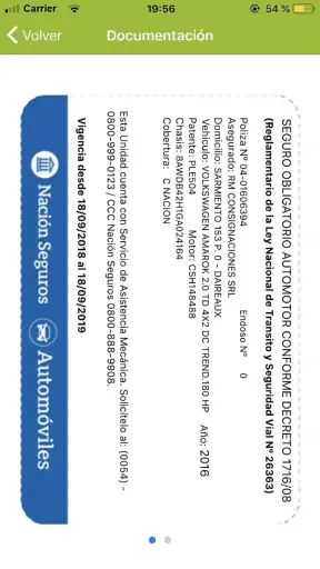 Nación Seguros screenshot