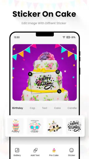 Name Photo On Birthday Cake screenshot