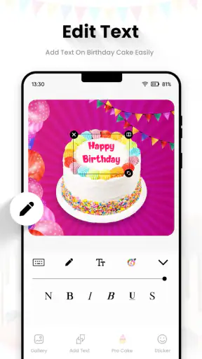 Name Photo On Birthday Cake screenshot