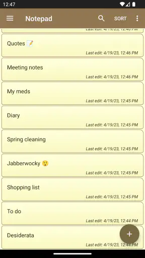 Notepad - simple notes screenshot