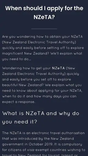 NZeTA Assistant screenshot