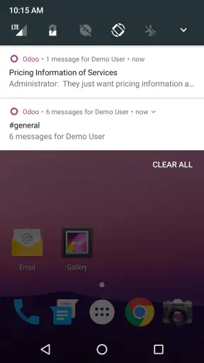 Odoo screenshot
