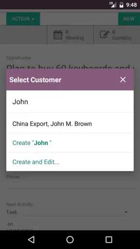 Odoo screenshot