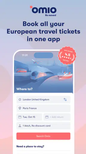 Omio: Book Bus, Train & Flight screenshot