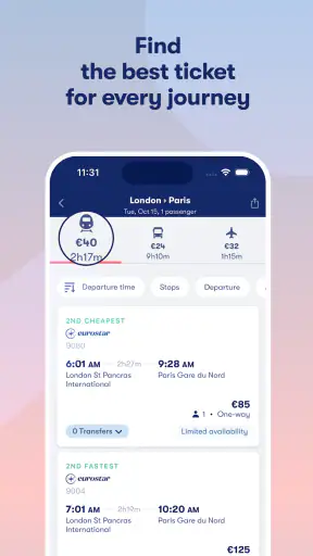 Omio: Book Bus, Train & Flight screenshot
