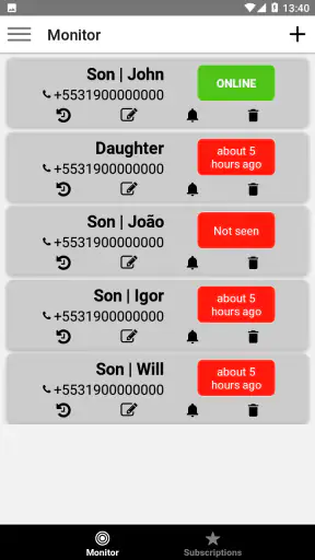 Online Monitor (Last Seen) screenshot