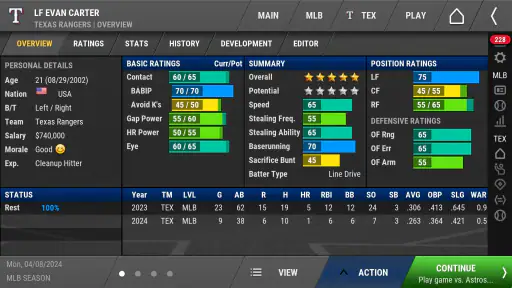 OOTP Baseball Go 25 screenshot
