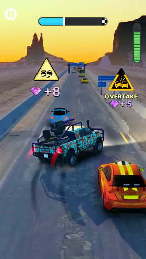Overtake Rush 3D: لعبة سيارات screenshot
