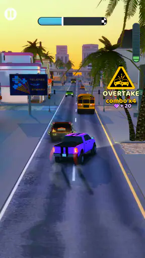 Overtake Rush 3D: لعبة سيارات screenshot