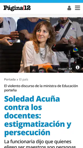 Página|12 screenshot