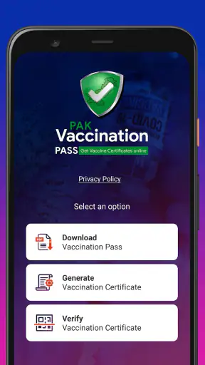 PAK Covid-19 Vaccination Pass screenshot