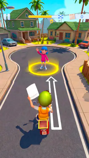 Paper Boy Race - لعبة سيارات screenshot