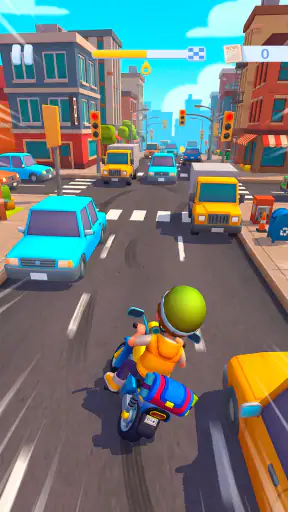 Paper Boy Race - لعبة سيارات screenshot