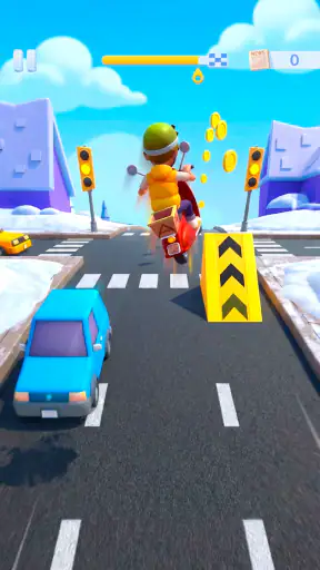 Paper Boy Race - لعبة سيارات screenshot