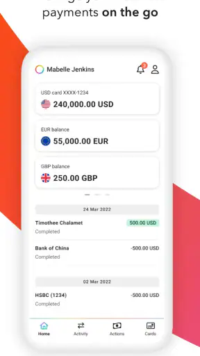Payoneer screenshot