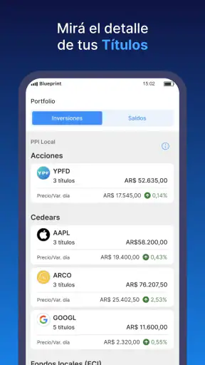 Portfolio Personal Inversiones screenshot